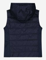 Pre&scaron;it brezrokavnik - Kapuca - temno modra