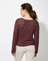 Džemper - Pertlanje - tamno-crvena