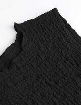 Top - Aspetto grinzoso - nero