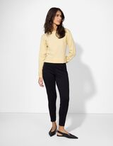 Trui - Ronde hals - lichtgeel