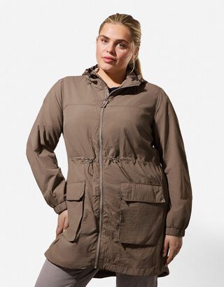 Outdoorjacke - einfarbig - braun