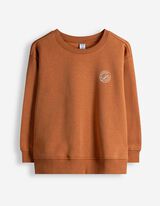 Sweatshirt - Print - hellbraun