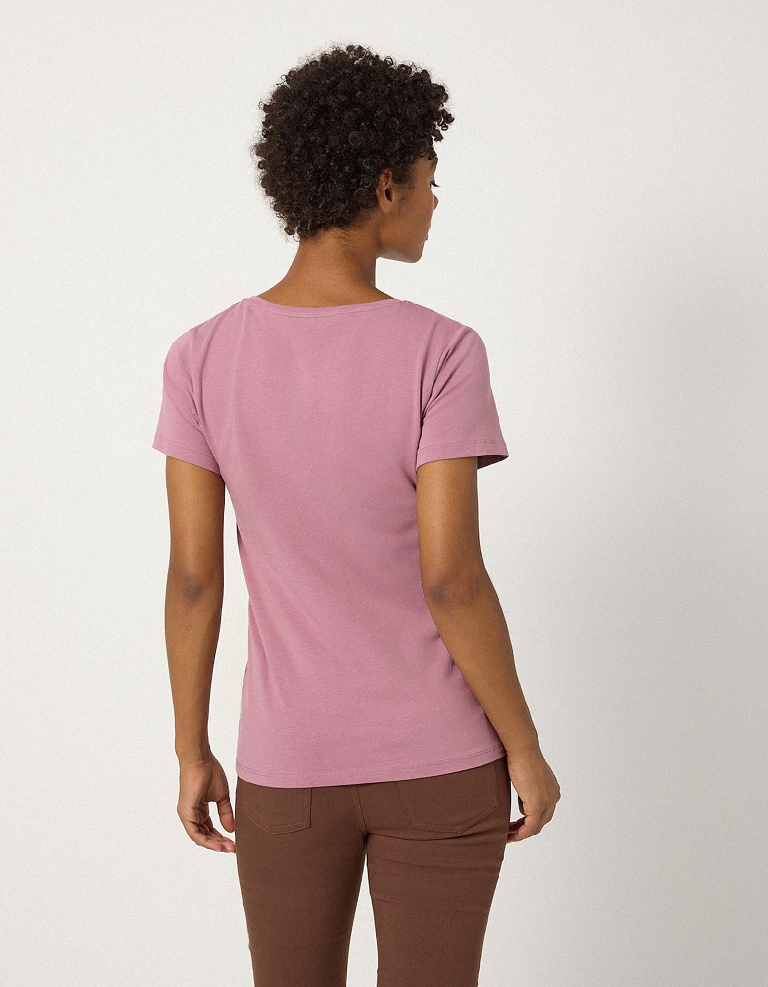T-shirt - Percentuale di tessuto elasticizzato - Rosa chiaro