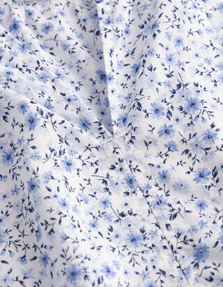 Blusenshirt - Allover-Print - hellblau