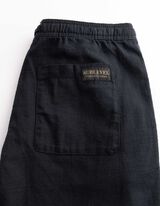 Hose - Leinen-Optik - schwarz