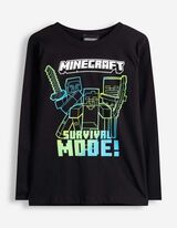 Langarmshirt - Minecraft - Schwarz