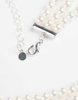 Choker - Gyöngyökkel díszítve - feher