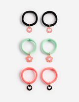 Haargummi - 6er-Pack - schwarz