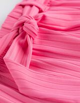 Kalhoty - Vázací pásek - pink