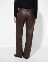 Hose - Kunstleder - dunkelrot