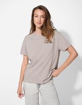 T-shirt - Print - lichtbruin