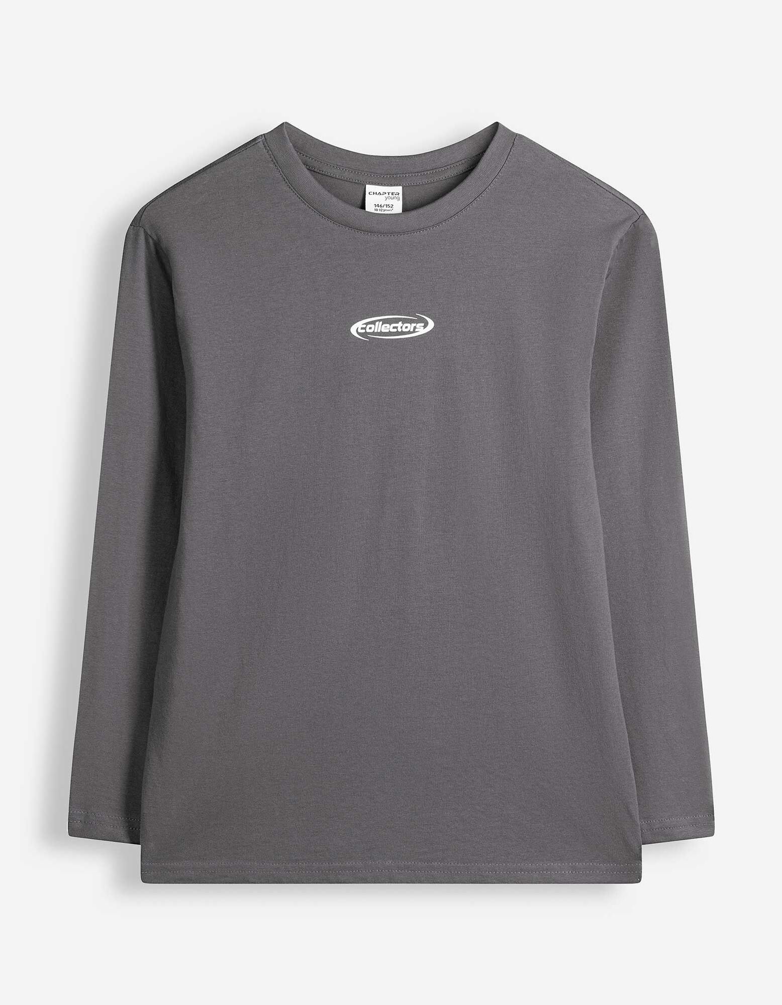 Longsleeve - Voorkantprint - Donkergrijs