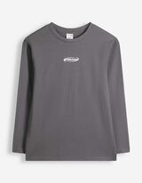 Longsleeve - Voorkantprint - Donkergrijs
