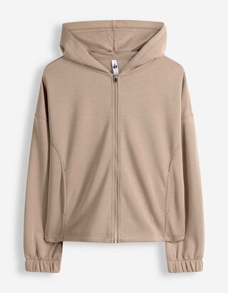 Sweatjacke - Scuba - beige