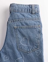 Jeans hlače - Laserski tisk - svetlo modra