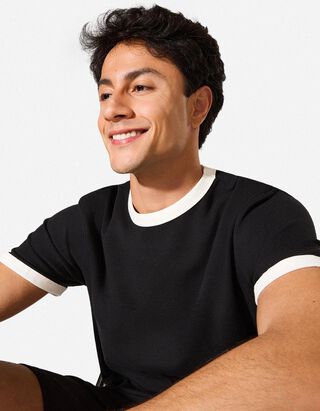 T-Shirt - Regular Fit - Schwarz