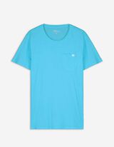 T-Shirt - Brusttasche - türkis