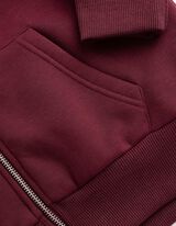 Sweatjacke - Cropped - Beere