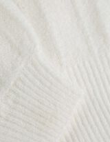 Strickpullover - Puffärmel - weiß