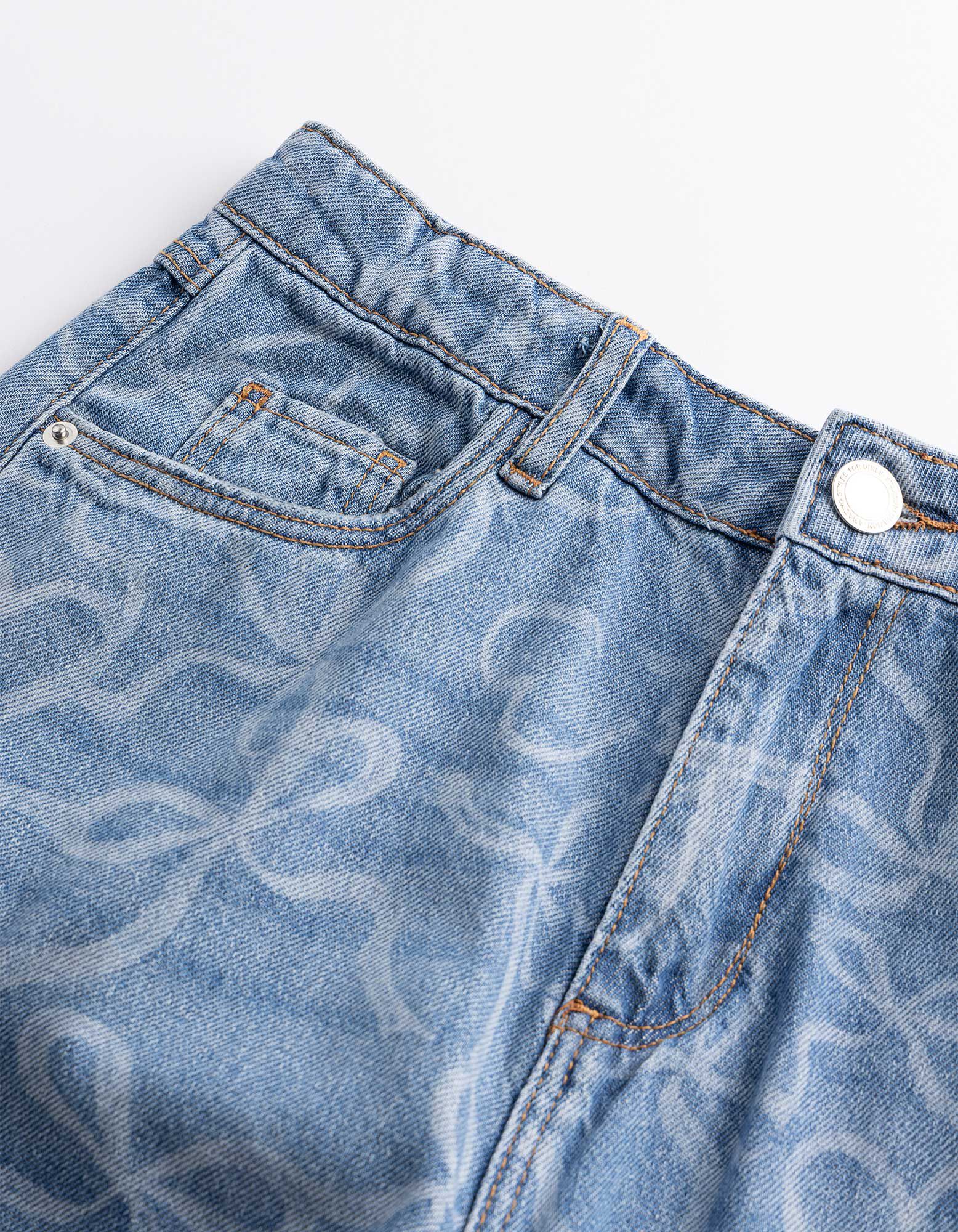 Jeans - Laserprint - Lichtblauw
