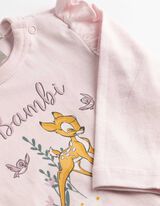Body &agrave; manches longues - Bambi - Rose