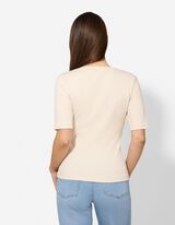 T-shirt - A costine - bianco