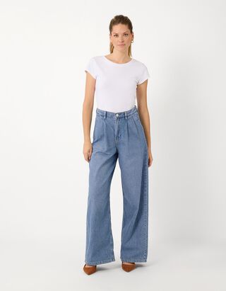 Jeans - Wide Fit - blau