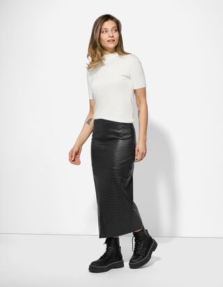 Rok - Imitatieleer - zwart