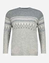 sweter - ze streczem - jasny szary