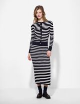 Strickrock - Wadenlang - dunkelblau