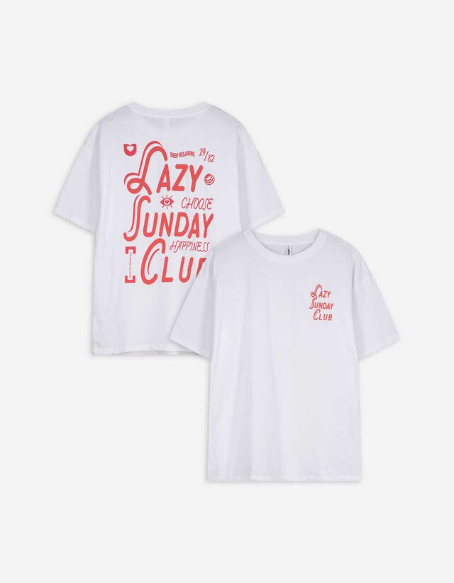 Tricou - Imprimare spate - Alb