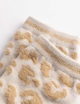 Socken - Leopardenmuster - Beige