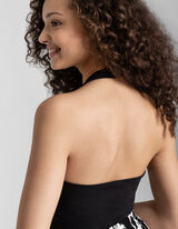 Top - Allacciatura al collo - nero