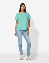 T-shirt - Ronde hals - turkoois