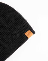 Berretto in maglia - fodera in pile - nero