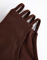 Slip bikini - Tinta unita - marrone scuro