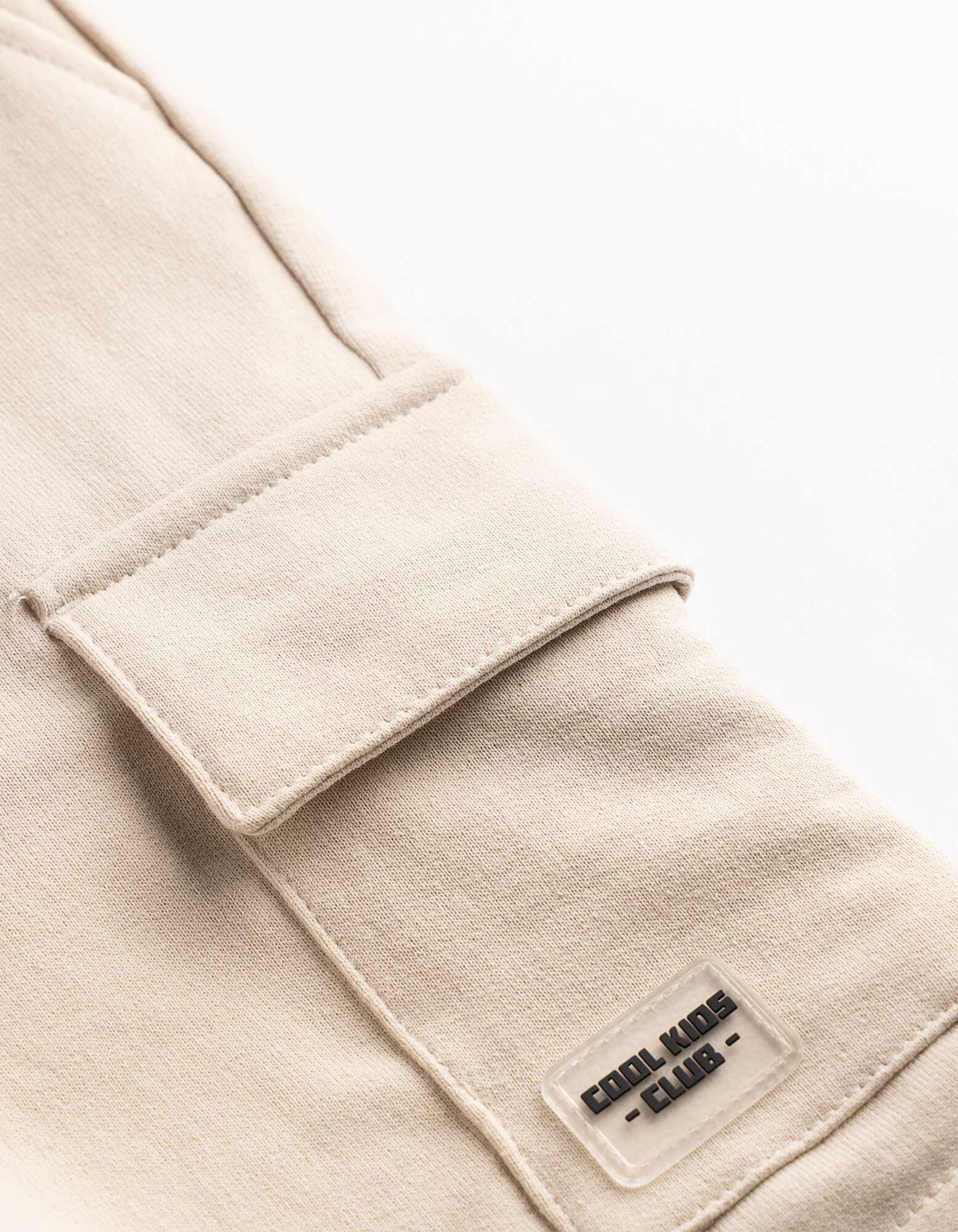 Cargoshorts - Aufgesetze Taschen - Beige