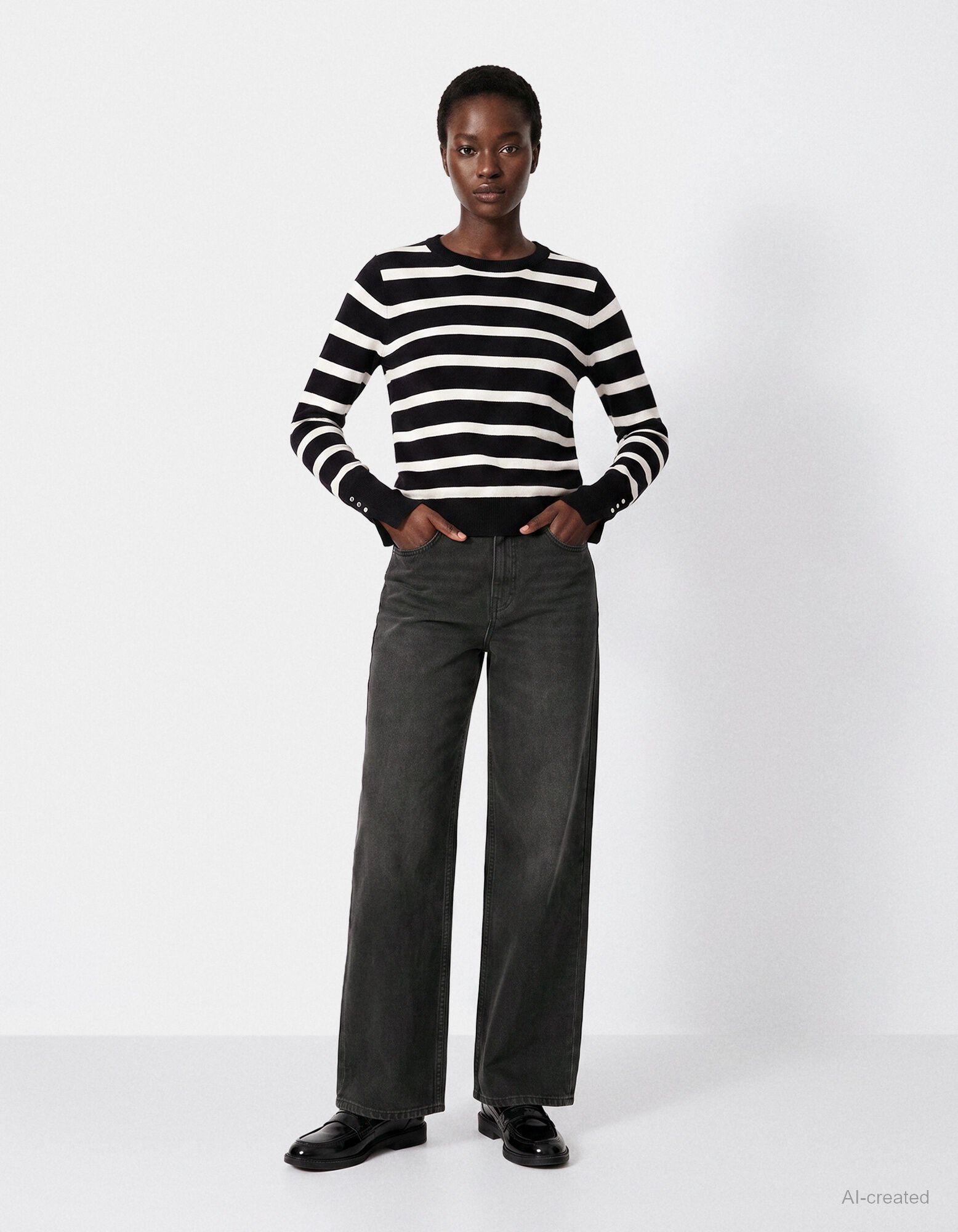 Jeans - Wide Fit - Grau