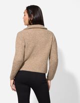 Cardigan - Zip - beige