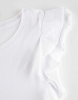 Shirt - Mouwen met volants - wit