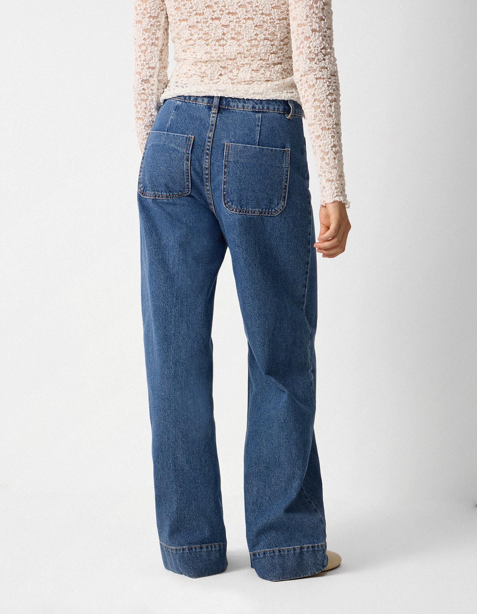 Jeans - Wide Fit - blau