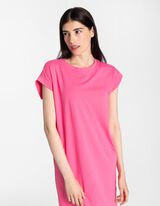 T-shirt jurk - Oversized mouwen - pink