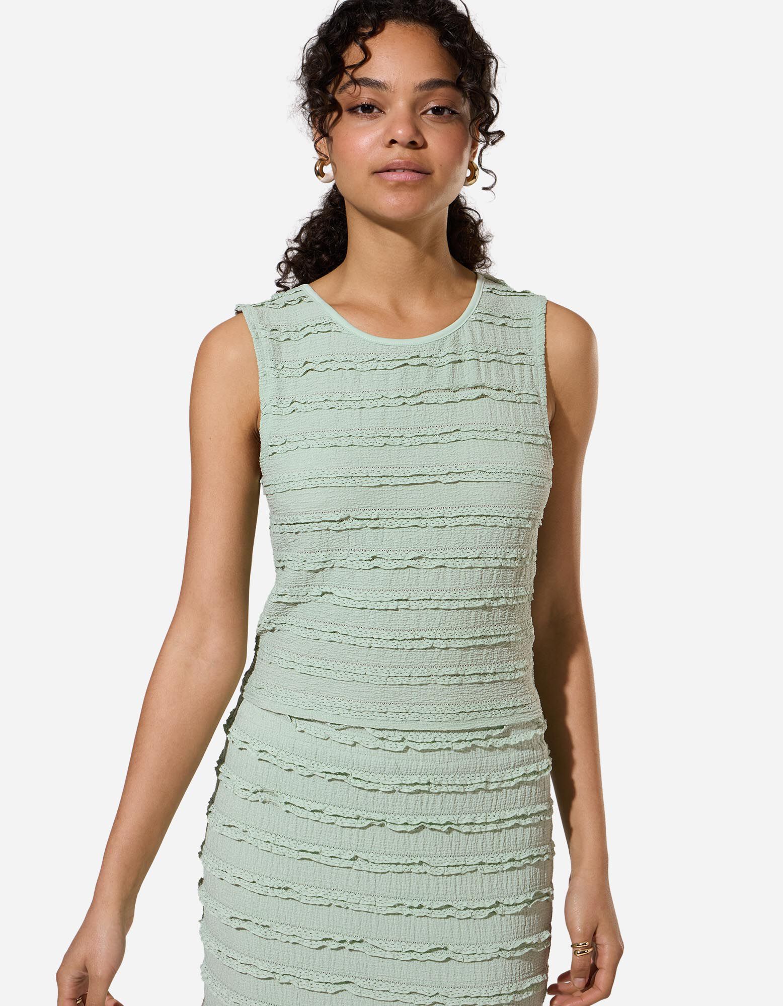 Cropped Top - Spitze - Mint