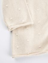 Giacca in maglia - Estremit&agrave; arrotolate - beige