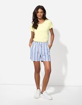 Shorts - Leinen-Mix - weiß