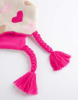 Muts met pompon - Koord - beige