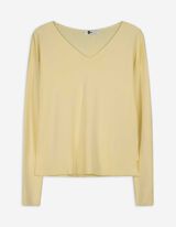 Maglione - Misto viscosa - giallo chiaro