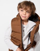 Steppweste - Aufgesetze Taschen - braun