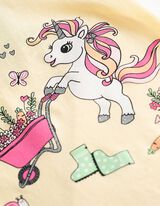 T-shirt - Print - lichtgeel