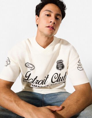 T-Shirt - V-Ausschnitt - wei&szlig;